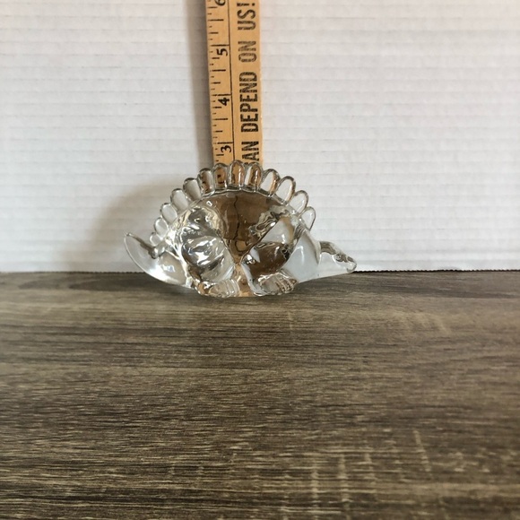 Vtg Clear Glass Dinosaur Paperweight - Picture 11 of 14